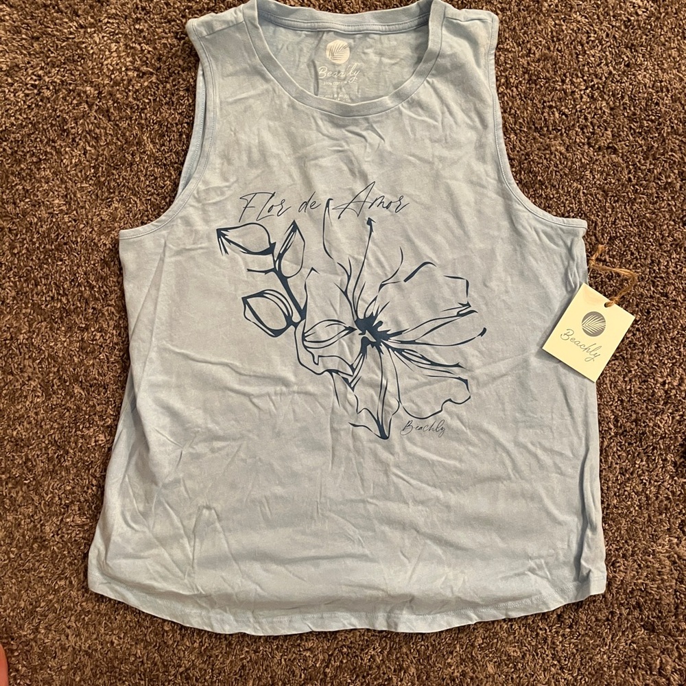 NWT Beachly Floral Sleeveless Top